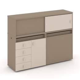 Набор 17 Тумба двойная с надставкой ES.NB.2N-17